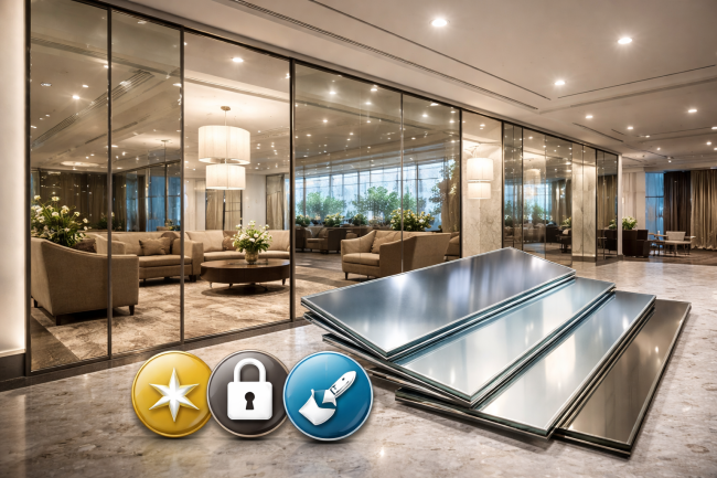 mirror glass commercial