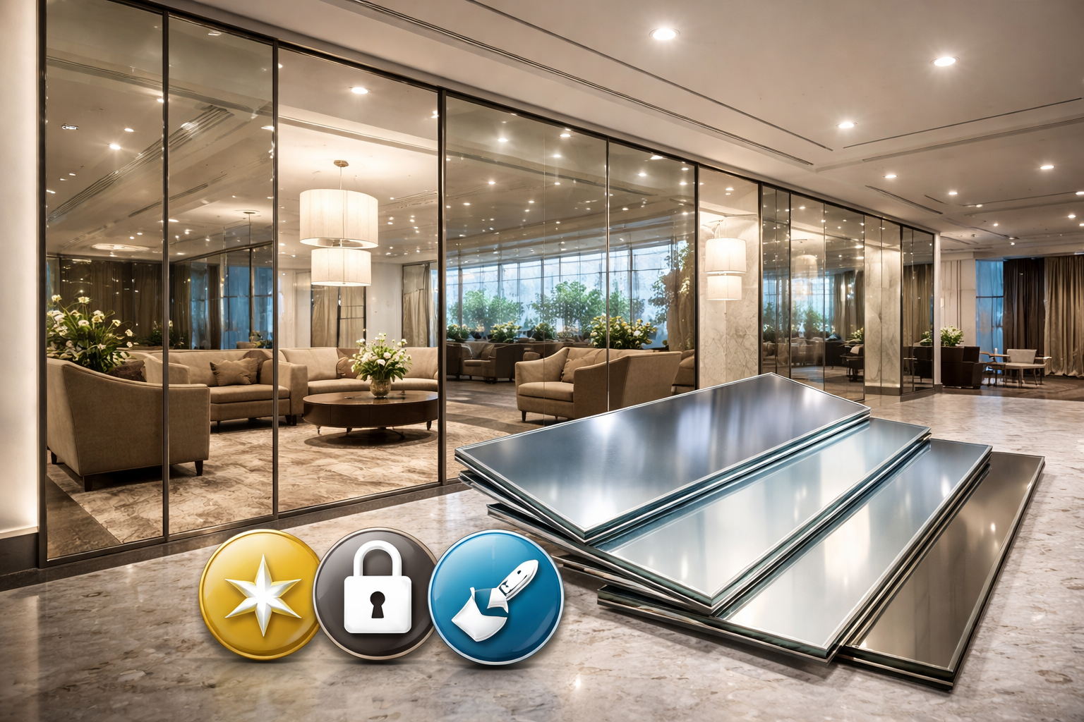 mirror glass commercial