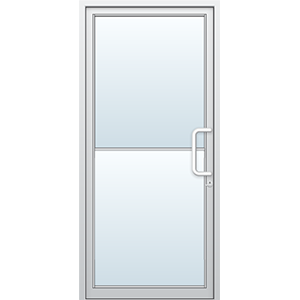 Narrow Stile Door 3 X 7 Right Hand- Clear- 3.25" Bottom Rail