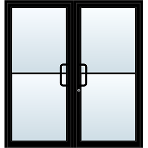 Narrow Stile Door-Pair 6 X 7 Inactive- Bronze- 3.25" Bottom Rail