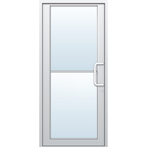 Wide Stile Door 3 X 7 Right Hand- Clear- 6" Bottom Rail