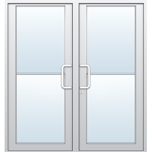 Wide Stile Door-Pair 6 X 7 Active- Clear- 6" Bottom Rail