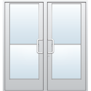 Wide Stile Door-Pair 6 X 7 Inactive- Clear 10" Bottom Rail