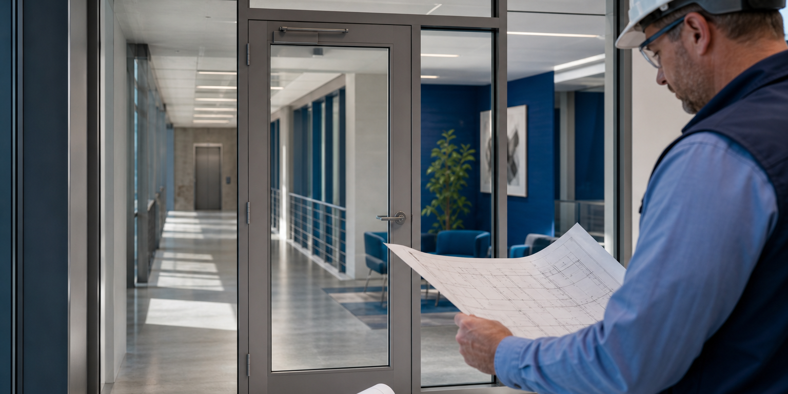 fire-protective-vs-fire-resistive-glass-key-differences-for-commercial-projects Fire-Protective Vs. Fire-Resistive Glass: Key Differences For Commercial Projects: commercial rated opening illustrating fire-protective vs. fire-resistive glas
