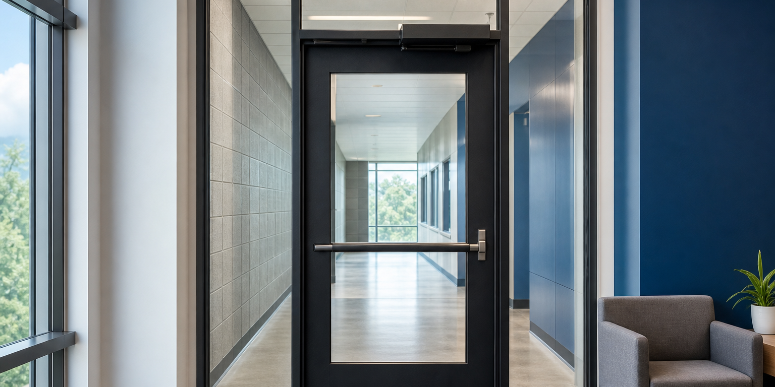 keralite-r-select-fire-rated-glass-ceramic-product-selection-considerations Keralite® Select Fire-Rated Glass Ceramic: Product-Selection Considerations: kERALITE® SELECT fire-rated glass ceramic installed in a commercial door and sideli